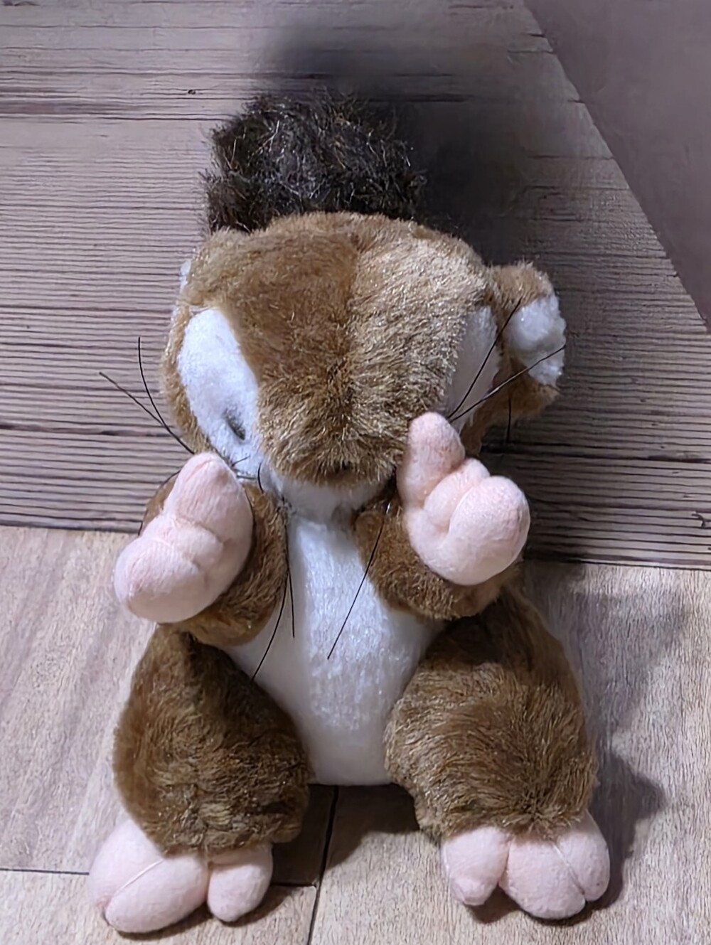 ACE Novelty CO Vintage  Plush Brown and White Squirrel Stuffed Animal